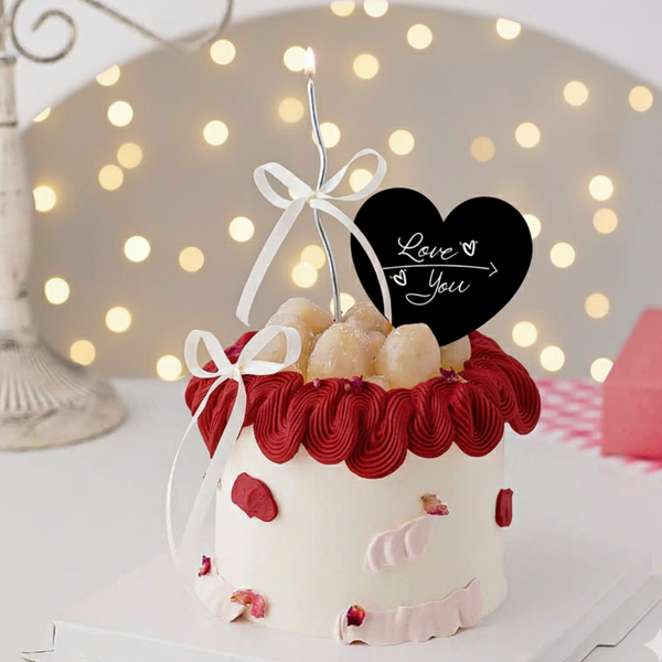 Set 54 trái tim giấy mix màu (hồng-tím-trắng-đen).