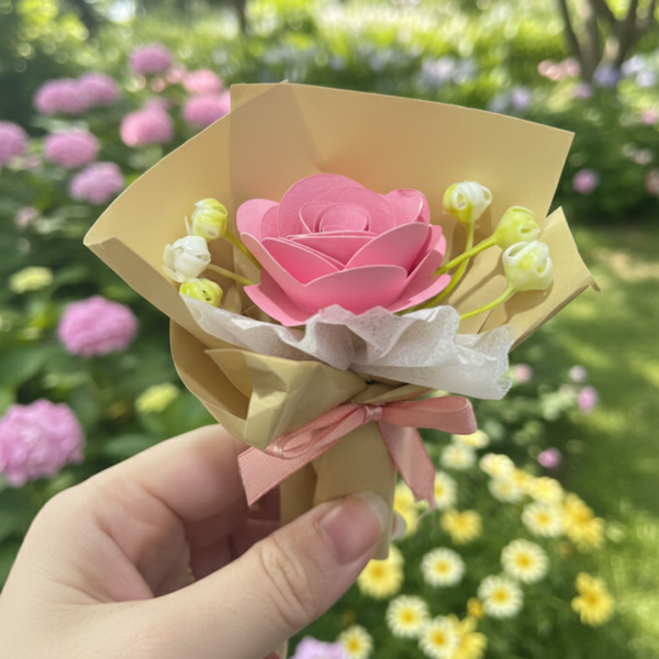 Bó hoa giấy mini -HỒNG.