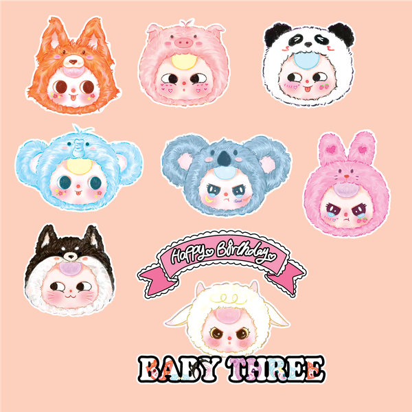 Combo 2 set giấy -BABY THREE (mẫu 3-mặt nhân vật và chữ HPDB cong)9465.