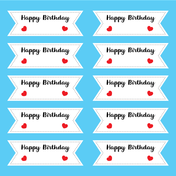 Set 60 bảng giấy-chữ tiếng anh Happy birthday (bao gồm que cắm).