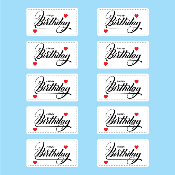 Set 60 bảng giấy HPBD hình chữ nhật- MÀU TRẮNG.