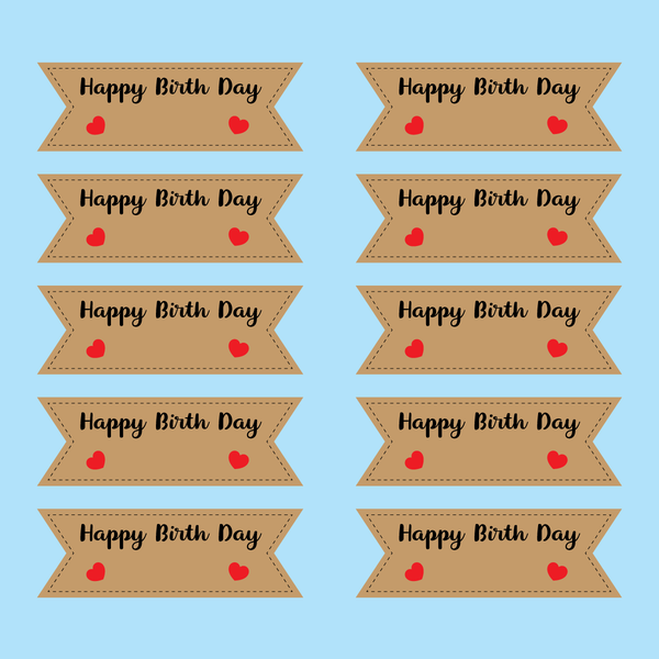 Set 60 bảng giấy-HPBD màu nâu2298.