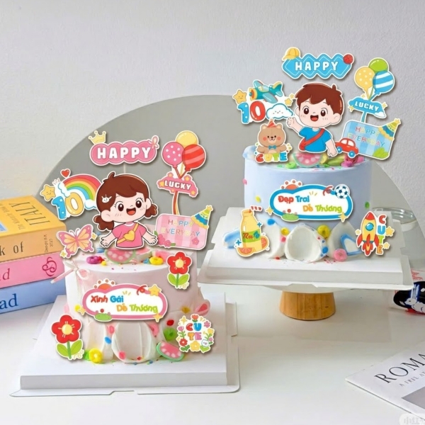 Combo 5 set giấy SX - Bé  gái áo hồng đeo túi vàng trái tim và thỏ trắng.