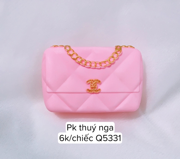 Túi Chanel - hồng (nhựa).