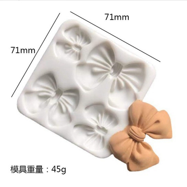 Khuôn 4 nơ xếp hình vuông (silicon).