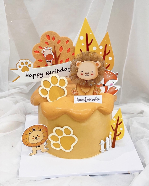 Thẻ cắm sư tử HPBD (giấy + vải).