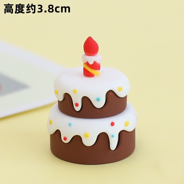 Mẫu bánh sinh nhật nhựa mini trang trí (2 TẦNG-MÀU SOCOLA).