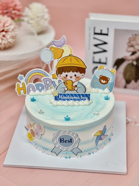 Combo 2 set giấy happy everyday-bé trai xanh.