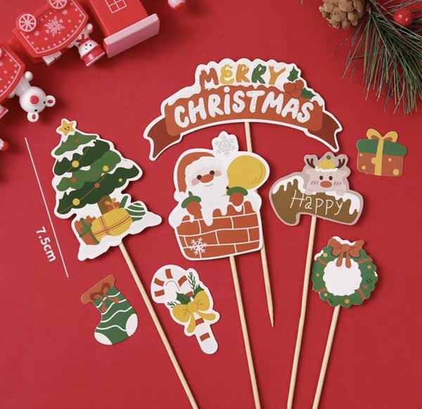 Combo 2 set giấy NOEL M12 (ông già noel chui vào ống khói-cây thông-hộp quà)5625.
