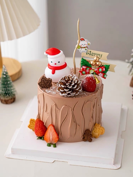 Túi 9 quả thông PHỦ TUYẾT kt 4x5cm.