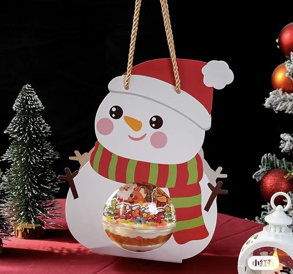 Set 5 hộp cầu NOEL -mẫu người tuyết.