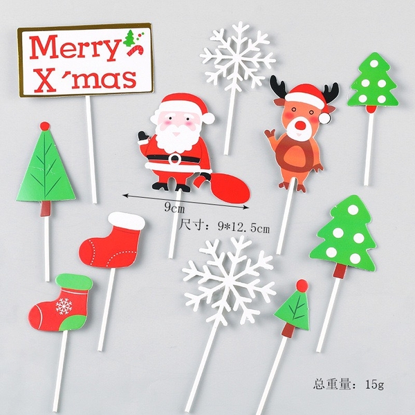 Combo 2 set giấy NOEL M9 (ông già noel-Tuần lộc-tất đỏ-cây thông)6820.