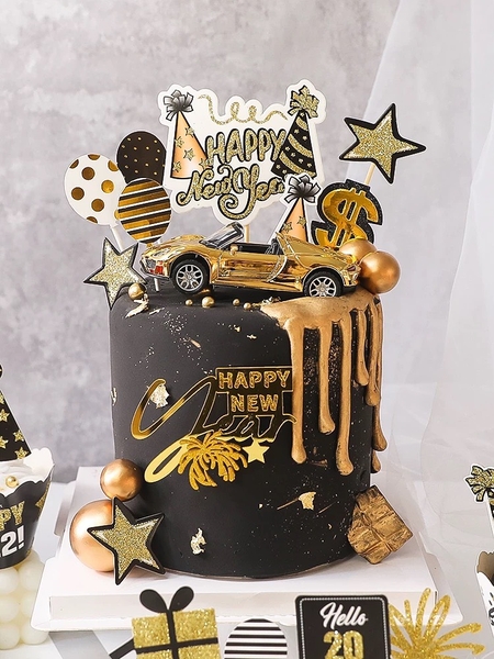 Combo 2 Set giấy TẾT- Chúc mừng năm mới 2024 mũ-ngôi sao (ép nhũ).
