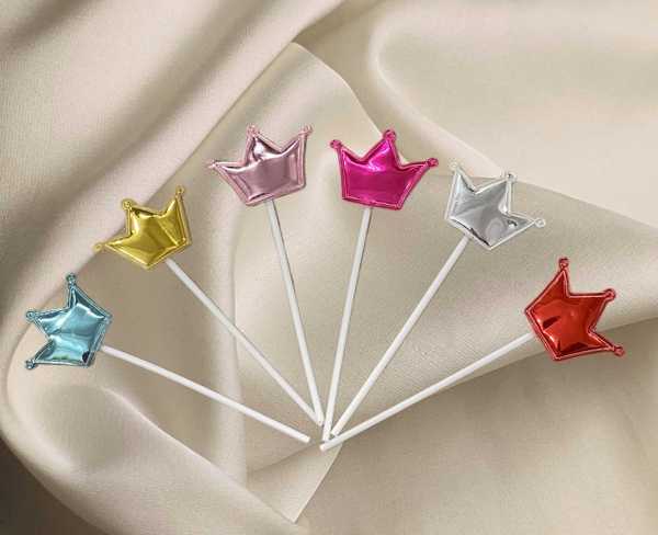 Set 60 cây vương miện da-MIX MÀU (cây nhựa) (10 gói -6 cây/gói).