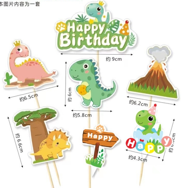 Combo 2 set giấy- khủng long xanh hồng, núi lửa, trứng khủng long.