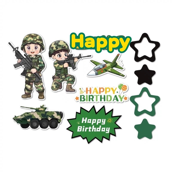 Combo 2 set giấy - bộ đội, xe tăng, máy bay chiến đấu.