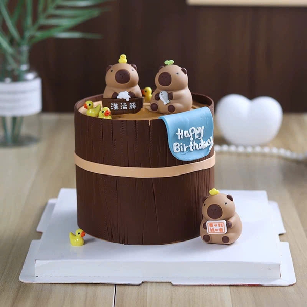 Set 6 chuột lang nước CAPYBARA siêu cấp NHỰA ĐẶC.