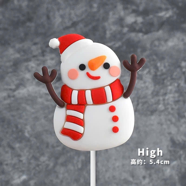 Tượng dựa dẻo -người tuyết đội mũ đỏ (NOEL).