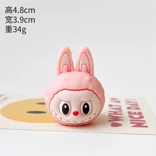 Tượng silicon 3D - Labubu HỒNG NHẠT.