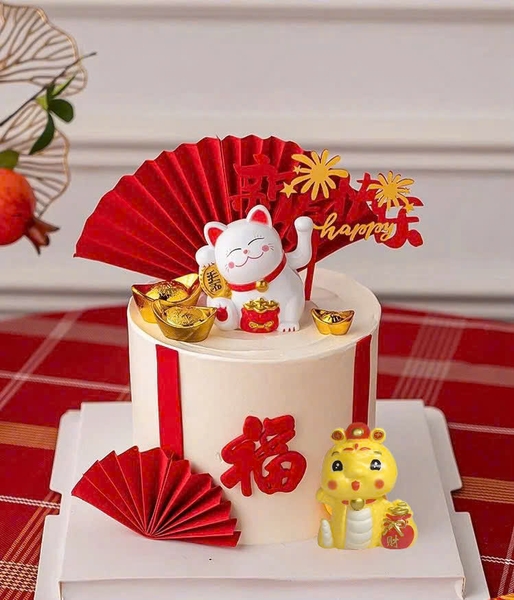 Tượng nhựa cứng-rắn vàng cầm hũ tiền xả kho.