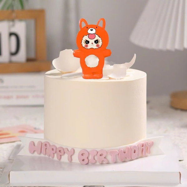 Tượng nhựa cứng-Baby three dáng đứng (màu cam).