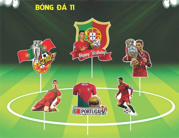 10 Set giấy bóng đá Ronaldo màu đỏ xanh HD.
