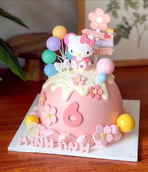 Set 5 hoa cúc màu hồng kt 5cm mix 6cm (chất liệu đất nặn).