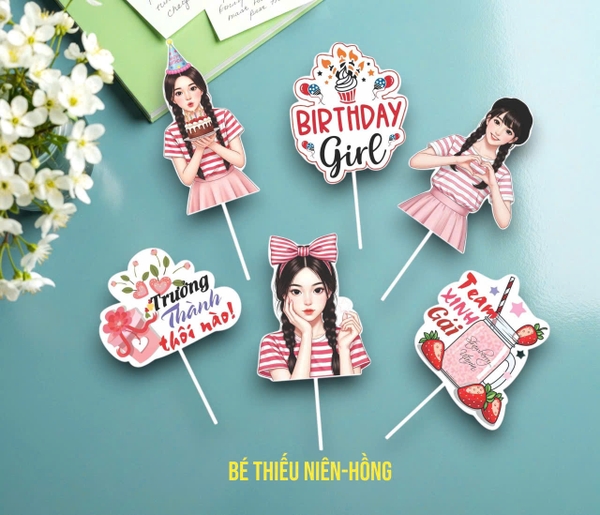 10 set giấy- bé gái Thiếu niên Hồng HD.