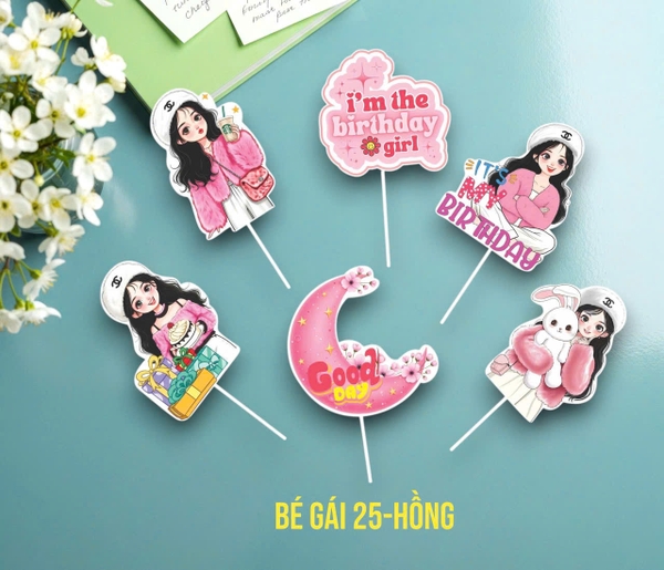10 set giấy- bé gái màu HỒNG HD.