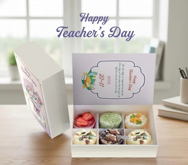 set 10 hộp giấy (6 ngăn) hình quyển sách kt 28.5x10x20.5cm -màu TÍM.