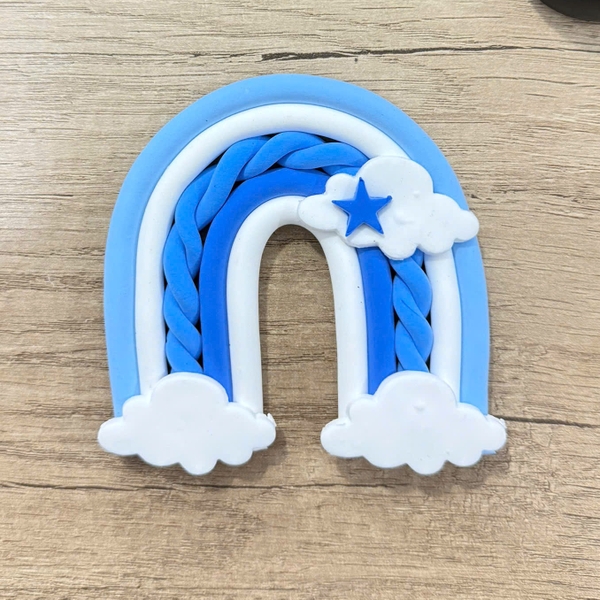 Cầu vồng đất nặn HP - mẫu gắn mây màu XANH DƯƠNG.