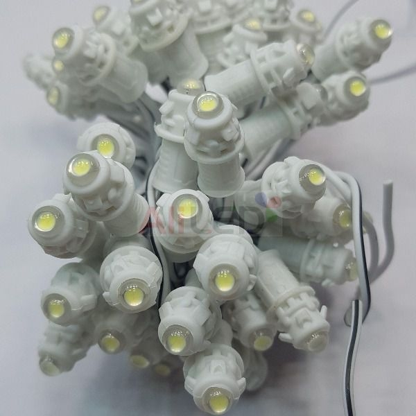 Led đúc F5/9mm 12V vỏ nhựa màu trắng