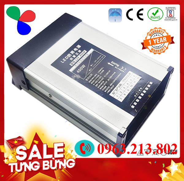Nguồn chống nước 12V33A (400W) giá rẻ
