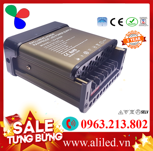 Nguồn Chống Nước EX 12V16.6A (200W) Dòng EX Cao Cấp