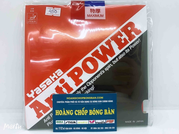 Revetement Raquette De Tennis De Table Yasaka Power - Épaisseur 2,0 Mm - Rouge - Pour Jeu Défensif