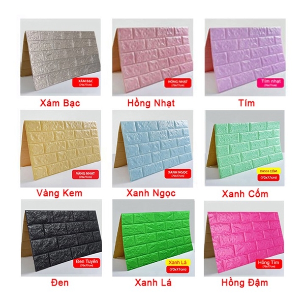 Xốp dán tường cao cấp tại hà nội - Các loại xốp dán tường thông dụng 