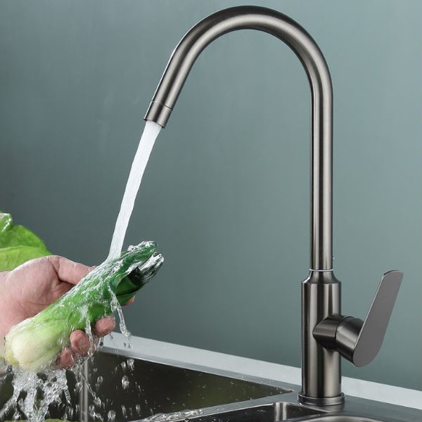 Vòi rửa chén nóng lạnh Inox 304 màu ghi xám LANKA VRCNL20