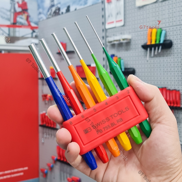 Bộ Pin Đóng PB Swiss Tools PB 755.BL RB – Chốt đột Rainbow (Pin Punch ...