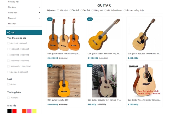 Shop nhạc cụ và đàn guitar giá rẻ ở hà đông