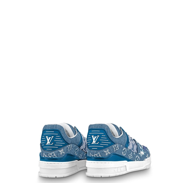 lv trainer sneaker denim