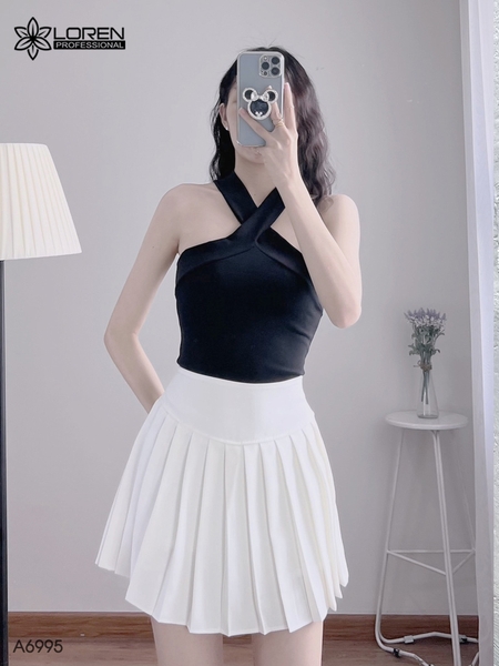Áo kiểu nữ LOREN bozip chéo cổ A6995