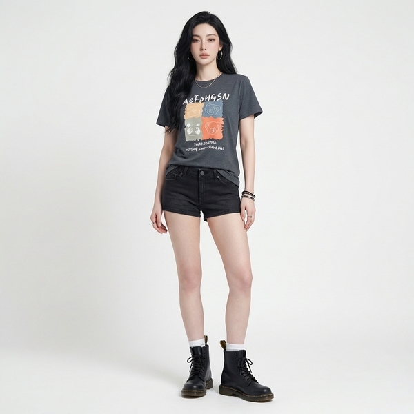 Áo thun nữ LOREN Regular bear A21098
