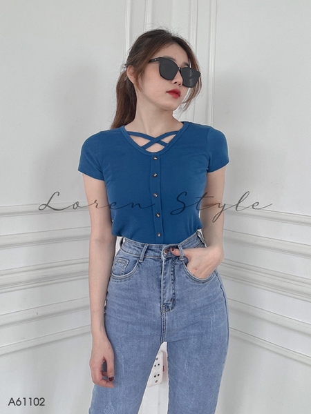 Áo kiểu nữ LOREN chéo ngực A61102