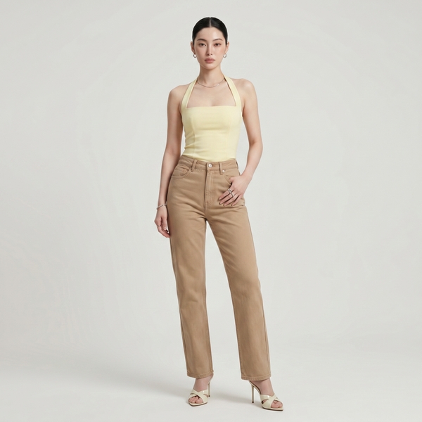 Quần Jean Nữ Ống Suông LOREN PT11139