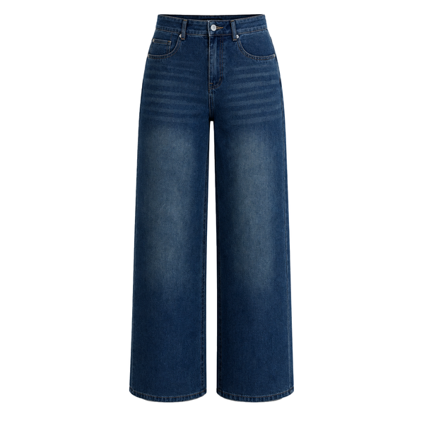 Quần Jean Nữ Ống Rộng LOREN Basic Tôn Dáng PT11143