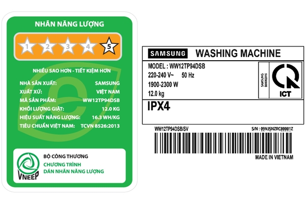 Máy giặt Samsung AI AddWash Inverter 12kg WW12TP94DSB/SV - ảnh 5