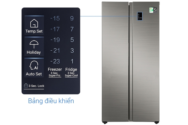 Tủ lạnh SBS Aqua Inverter 480 lít AQR-S480XA (SG) - ảnh 9