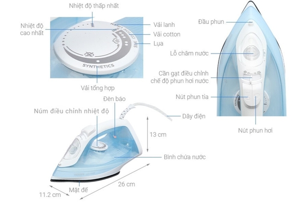 Bàn là hơi nước Philips 2000W DST2010/20