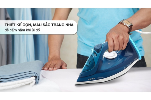 Bàn ủi hơi nước Philips 2600W mặt đế Ceramic DST3040/70