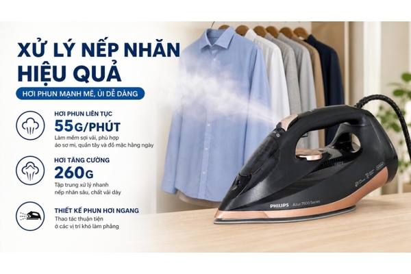Bàn ủi hơi nước Philips Azur 7500 Series 3200W DST7510/80